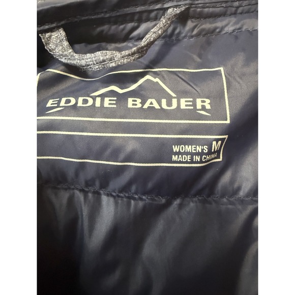 EDDIE BAUER CirrusLite EB650 - Women's Down Hooded Parka Heathered Blue - Medium - Picture 7 of 8